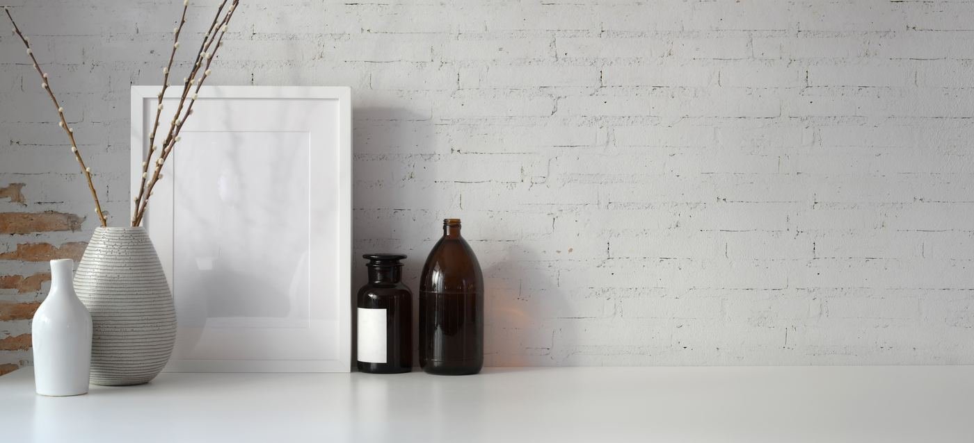 Minimalist Brick Accent Wall - Clean Line prep & Seamless Edges by RK Interior